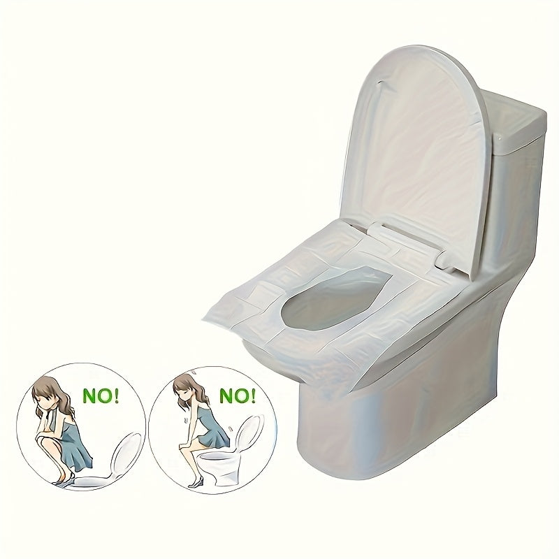 50pcs, 10pcs, Disposable Toilet Seat Covers, Portable Toilet Seat Covers for Travel, Toilet Seat Covers